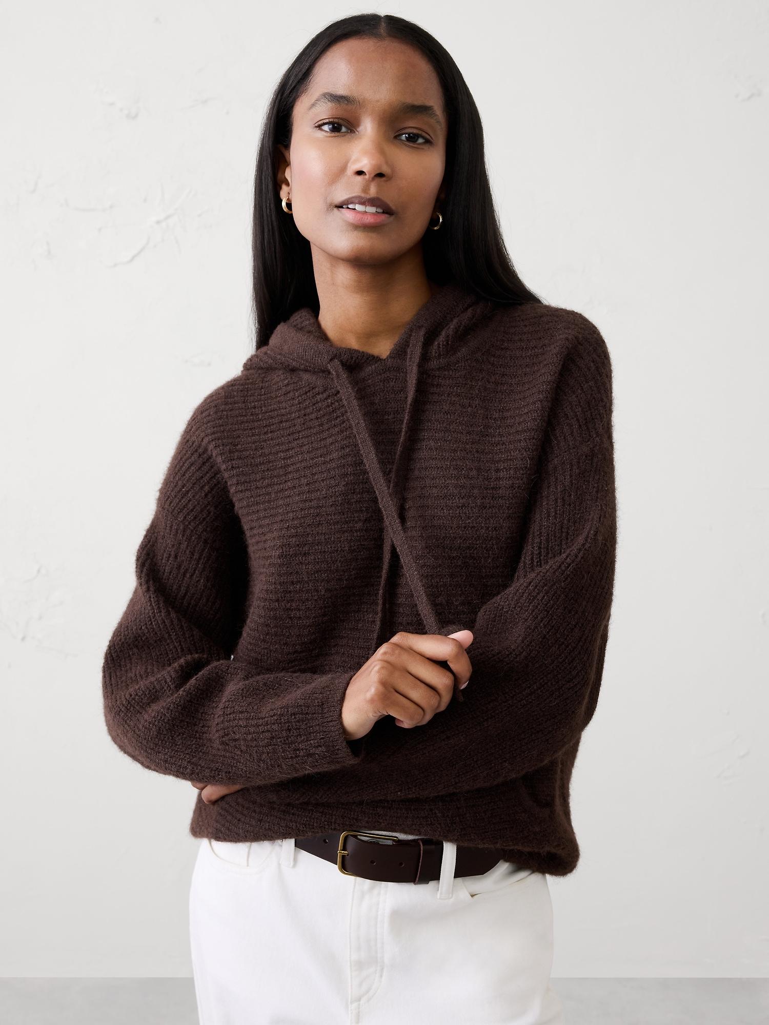 brushed cozy sweater hoodie