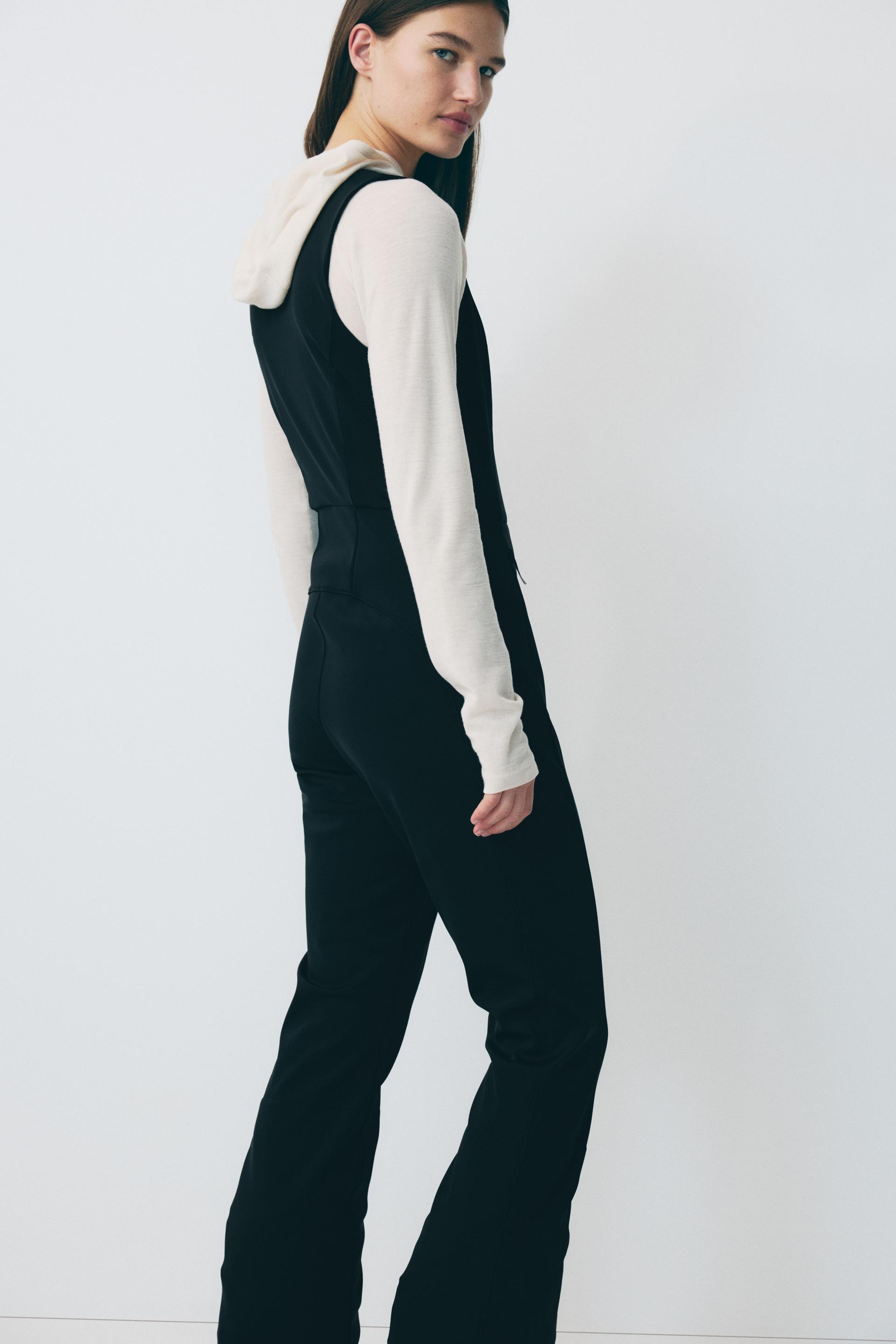 brushed-inside ski bib pants