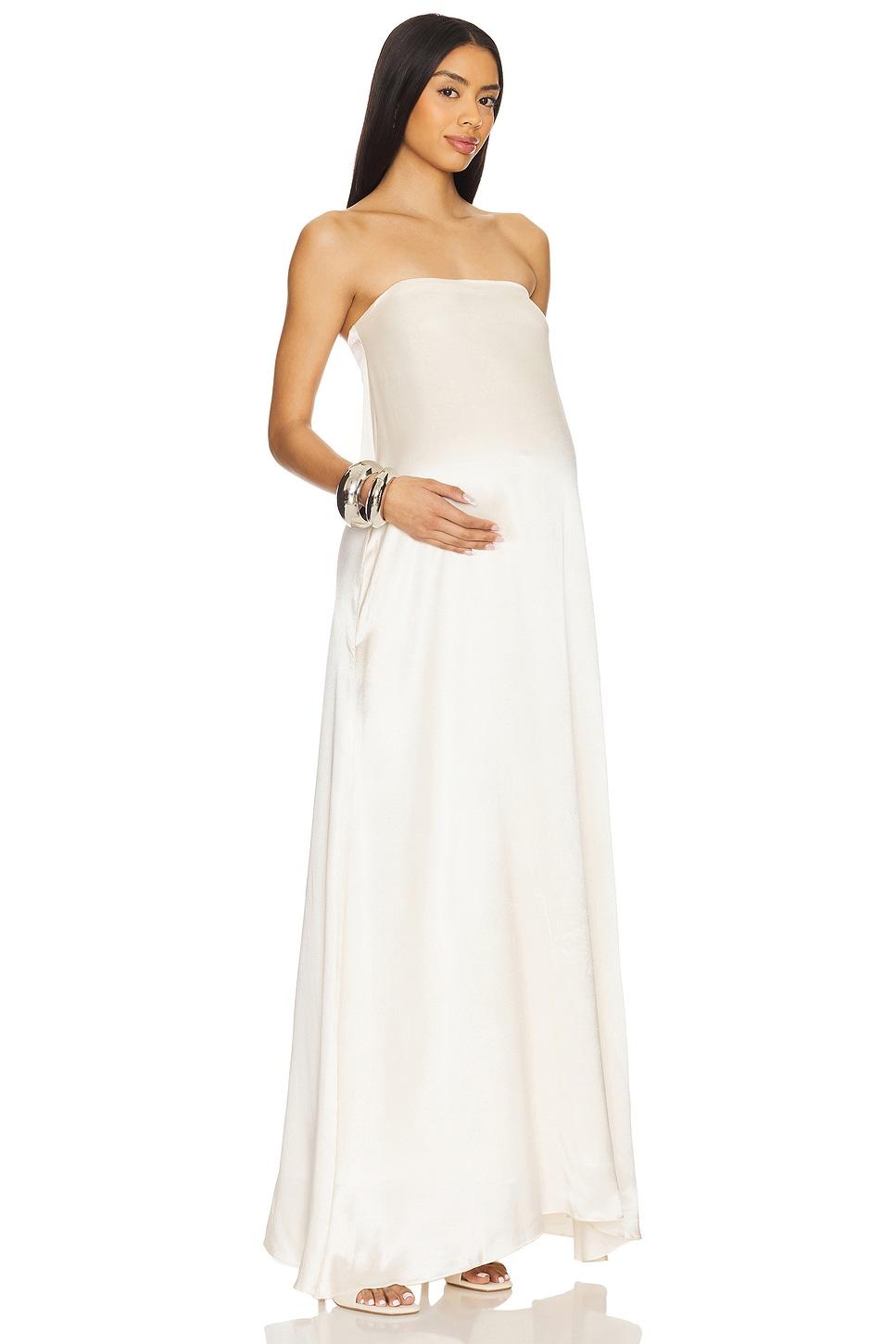 brushed satin gown