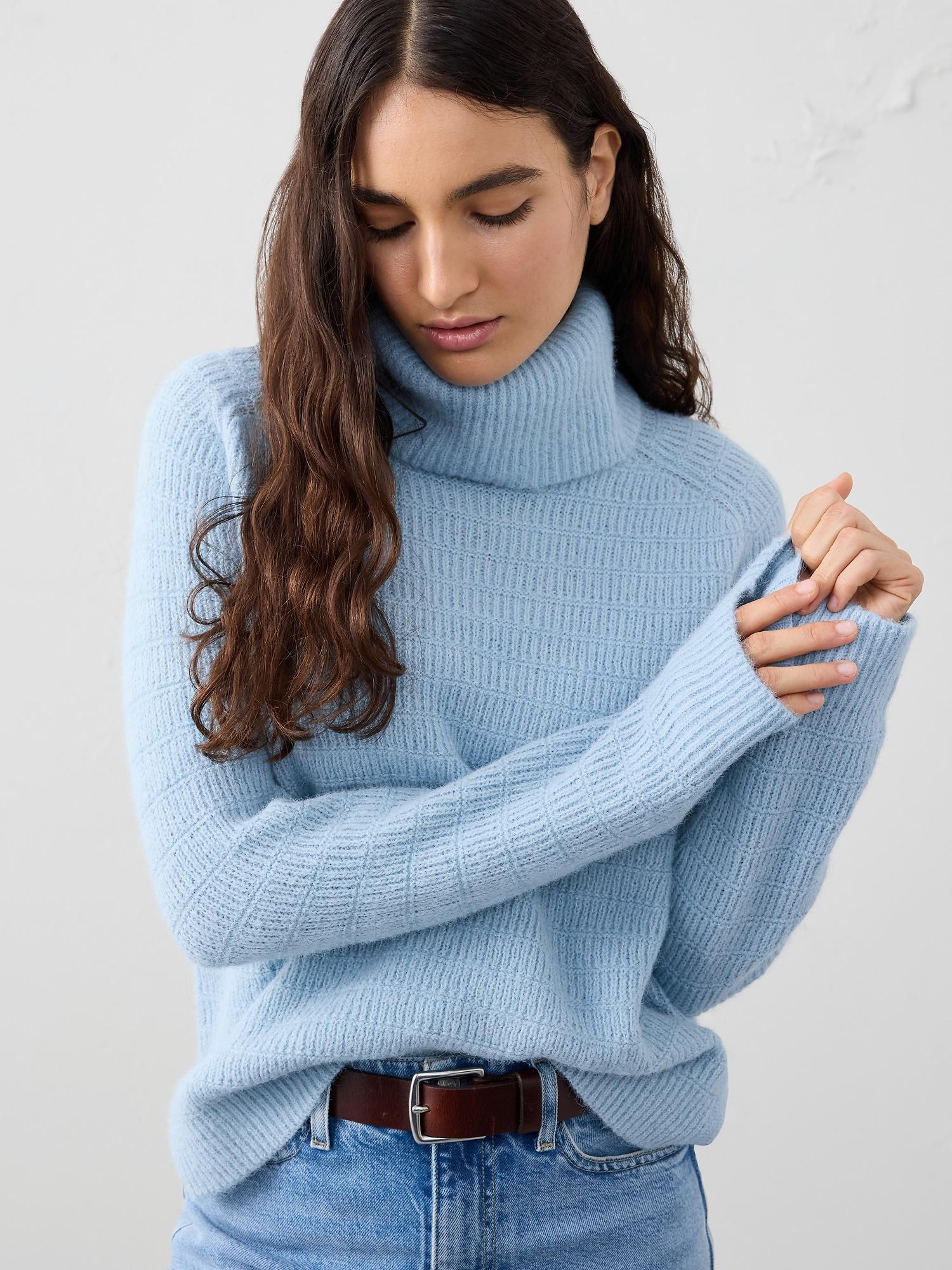 brushed turtleneck sweater