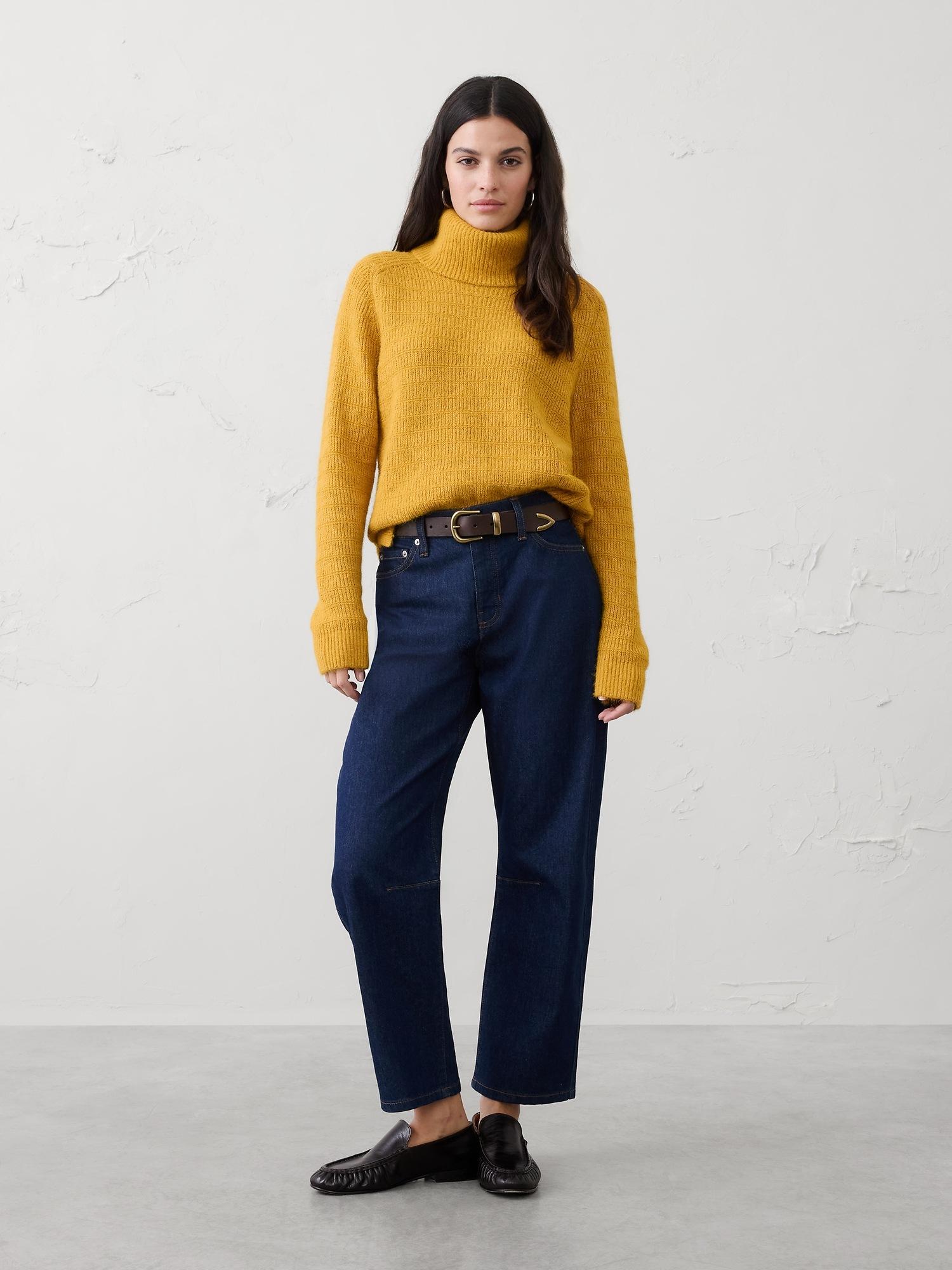 brushed turtleneck sweater