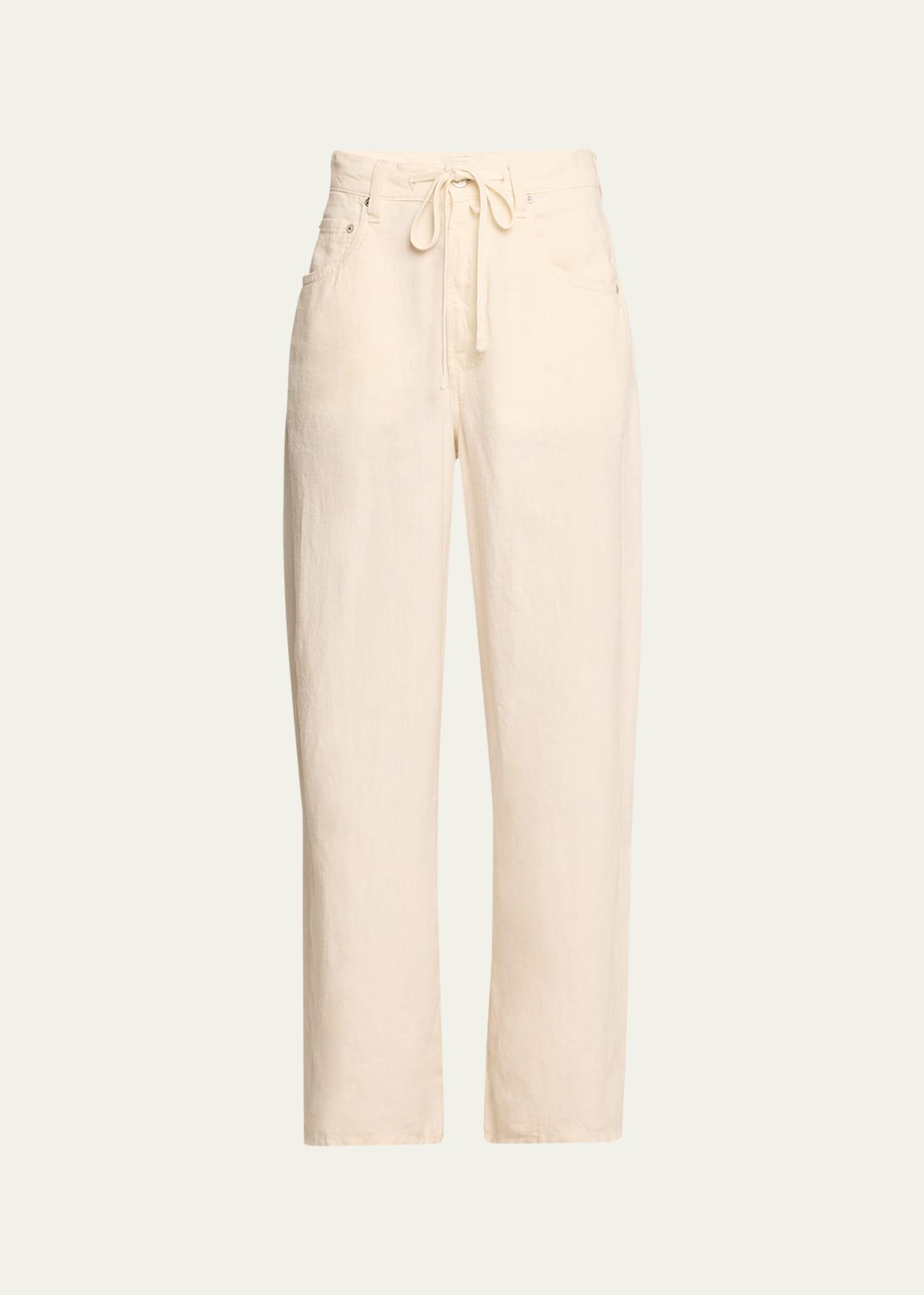 brynn drawstring linen trousers