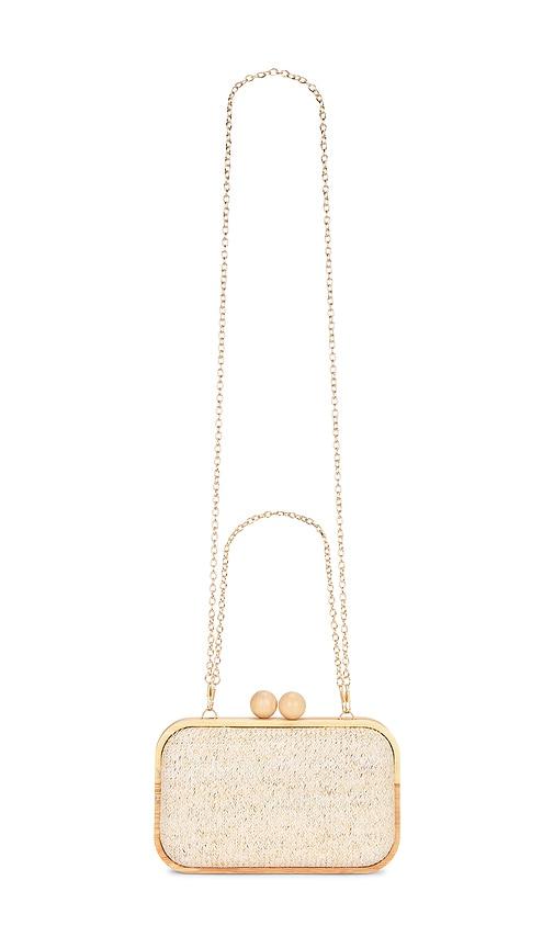 btb los angeles brooke clutch in tan.