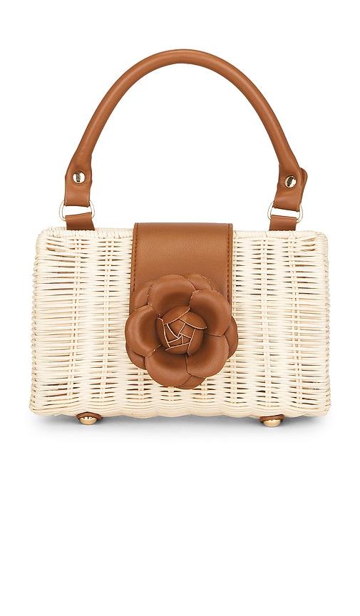 btb los angeles melody clutch in tan.