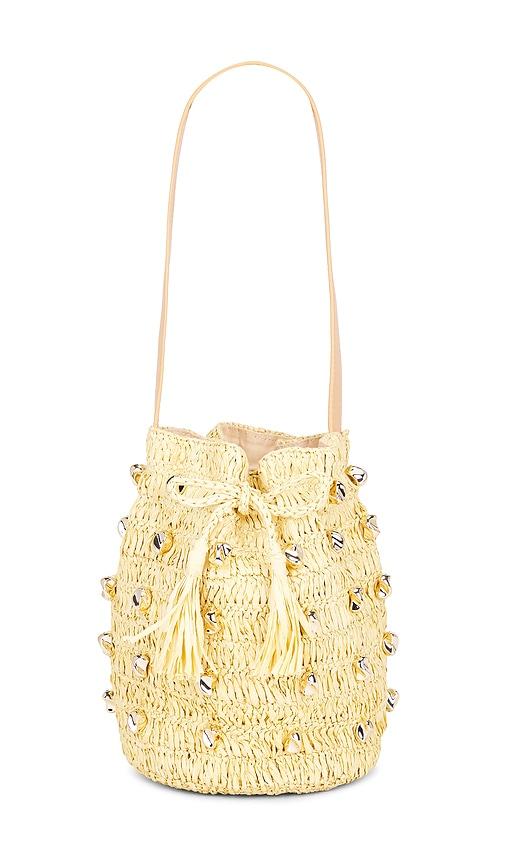 btb los angeles studded galia bucket bag in neutral.