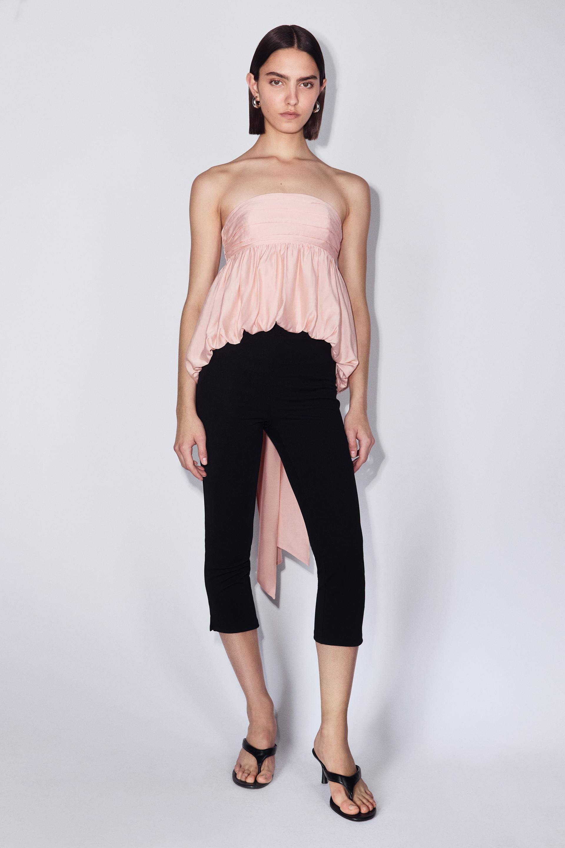 bubble-hem bandeau top