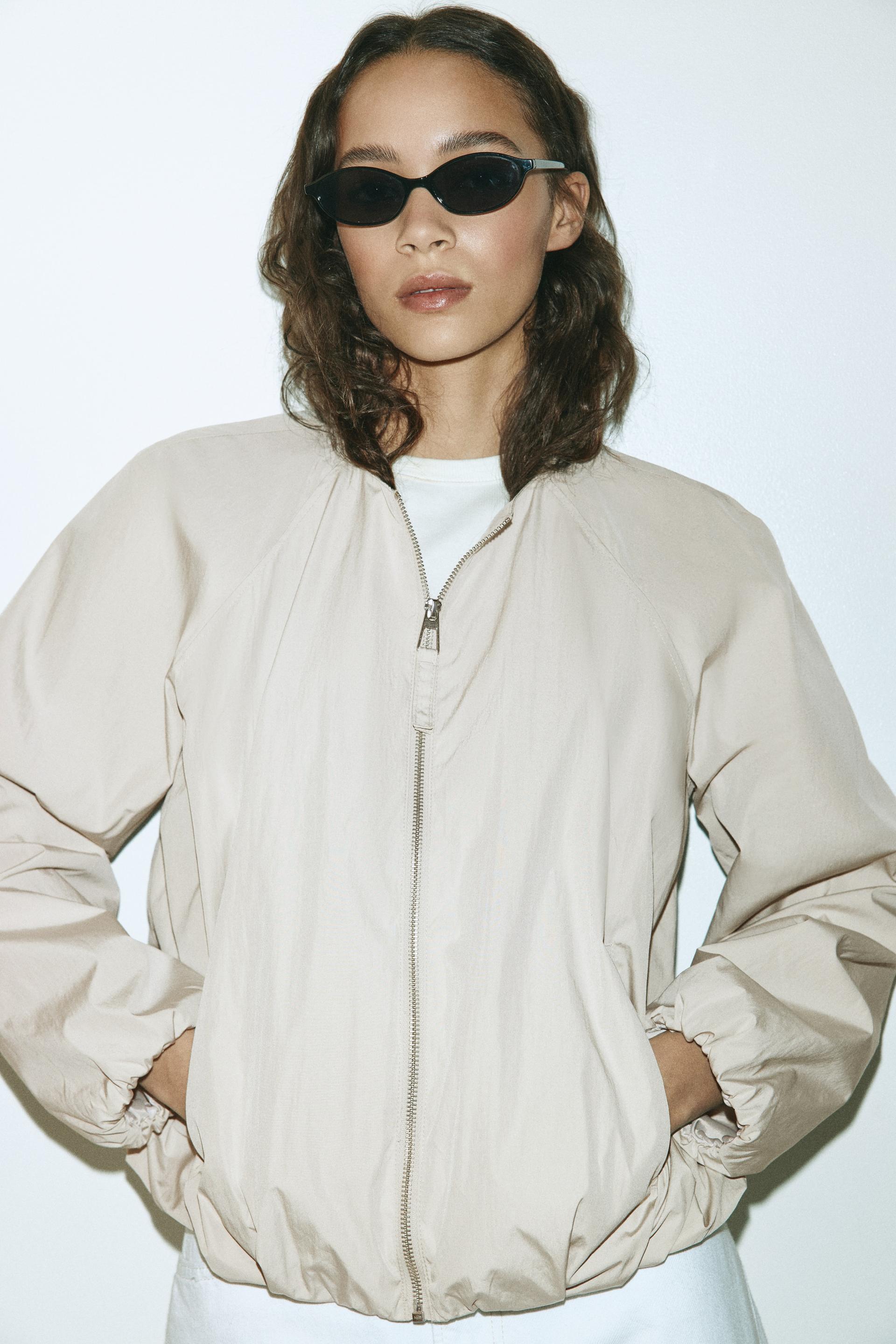bubble-hem bomber jacket