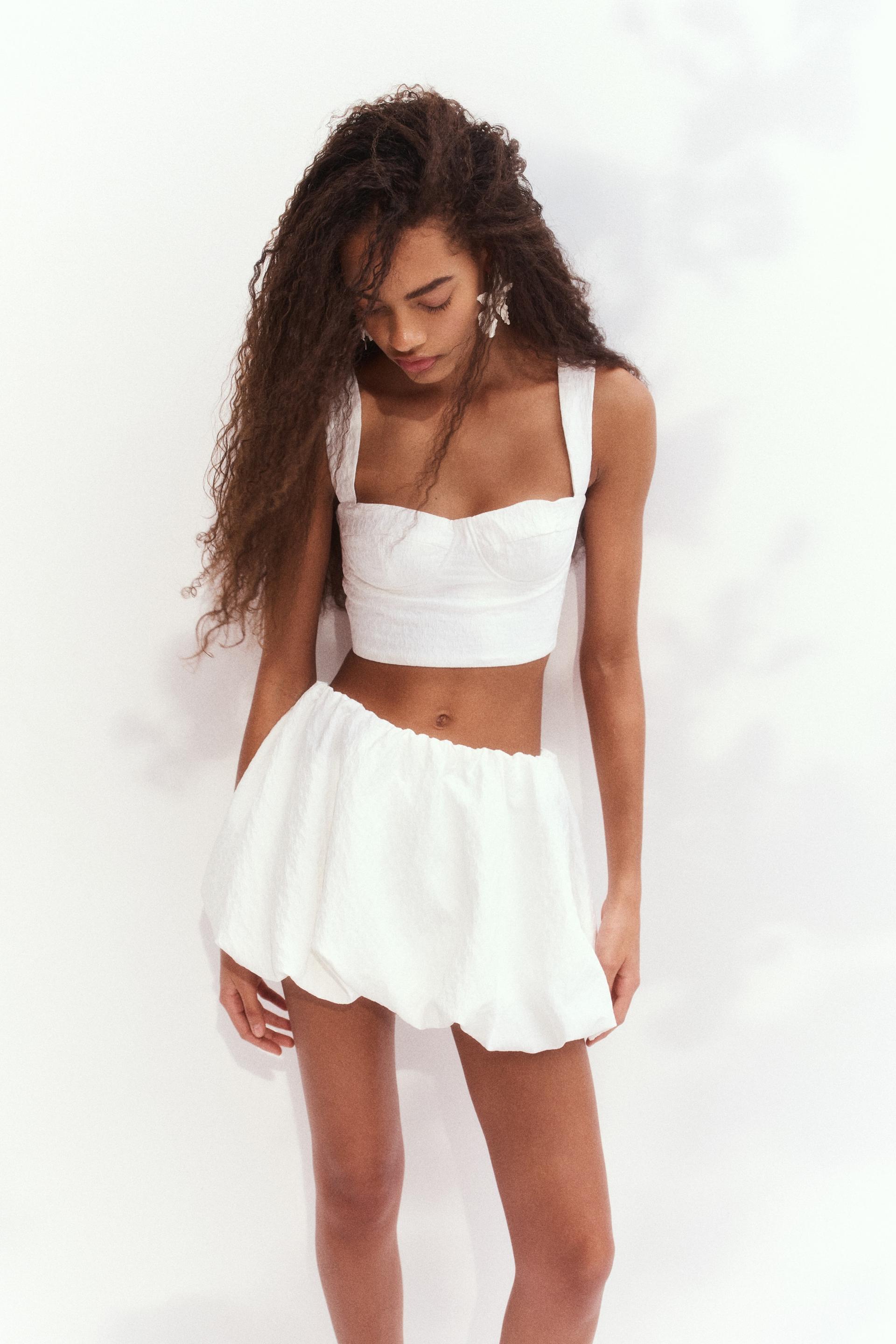 bubble-hem mini skirt