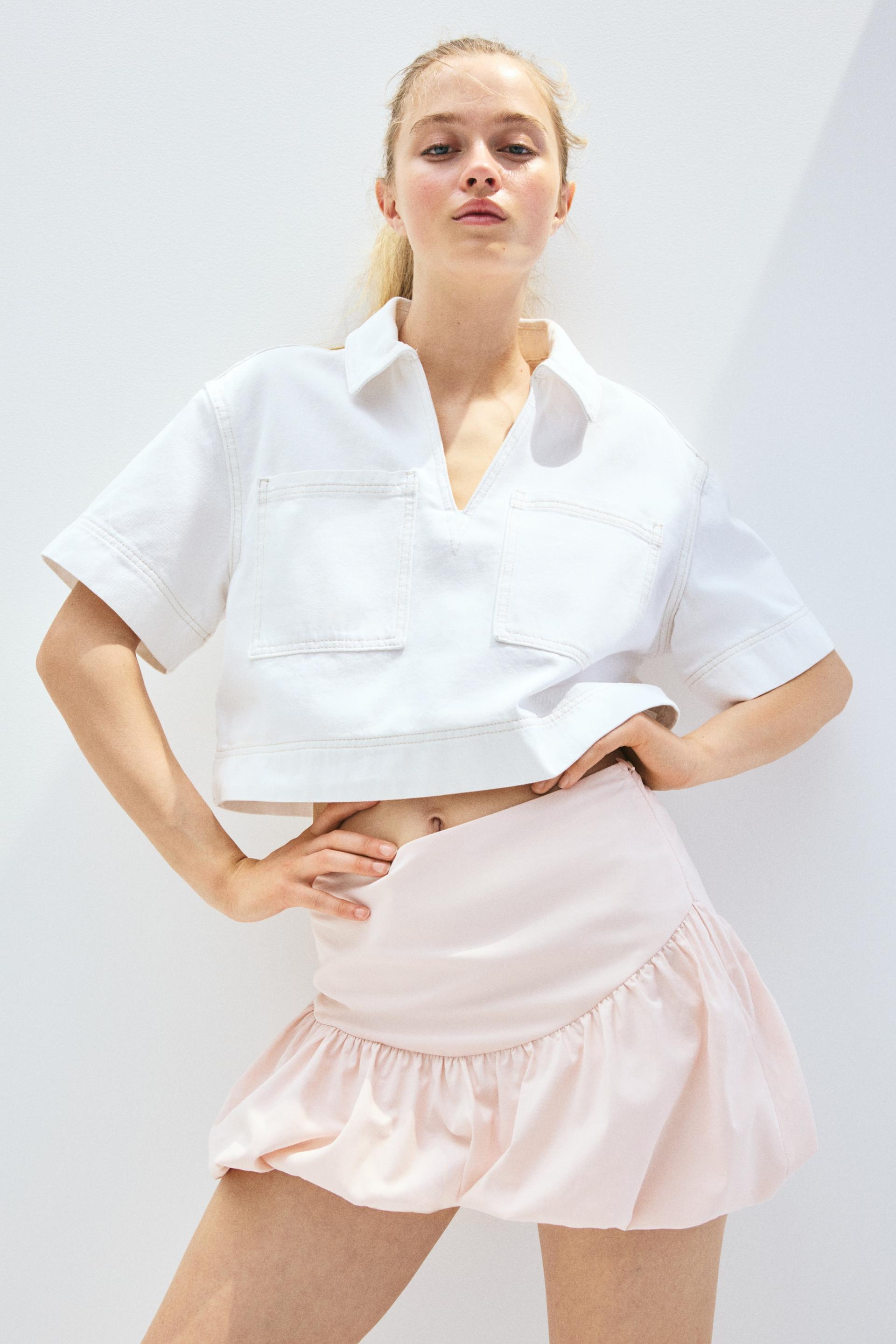 bubble-hem mini skirt