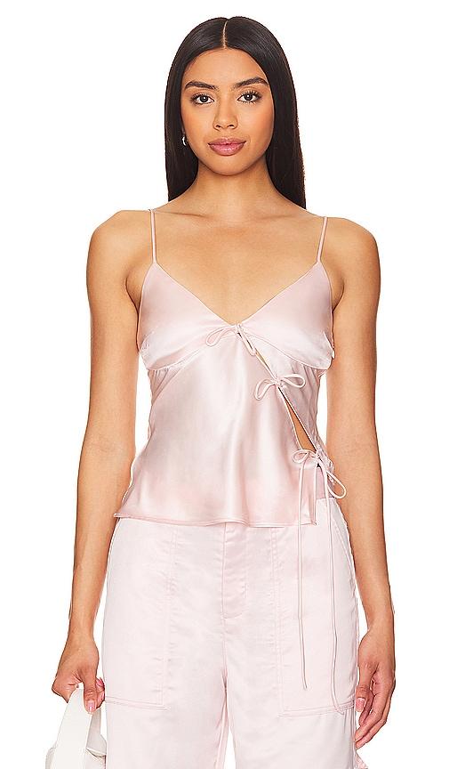 bubish lara bow singlet top in blush.