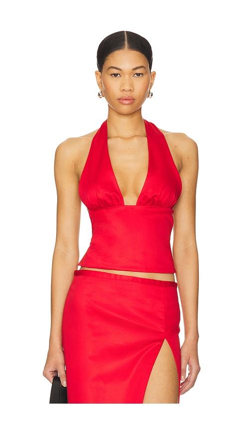 buci april top in red.