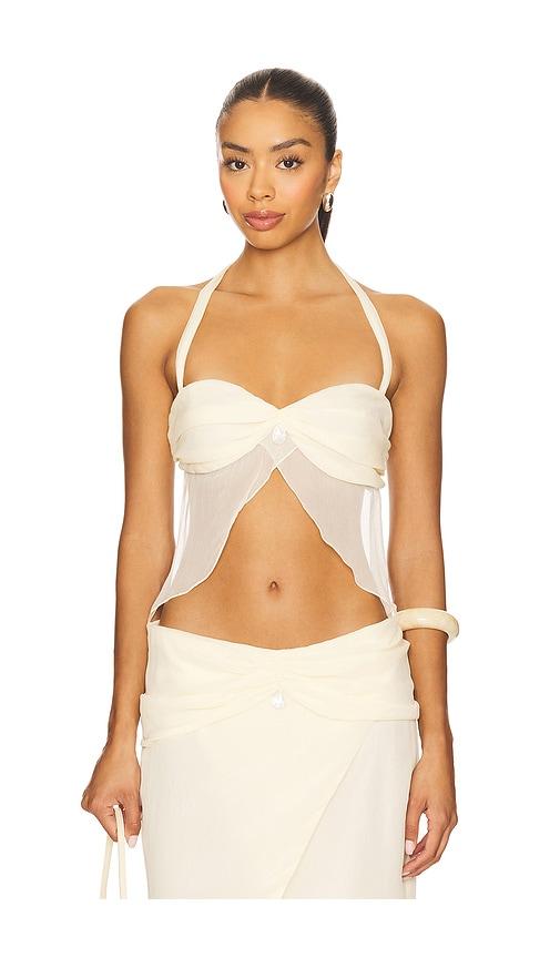 buci dandelion top in cream.