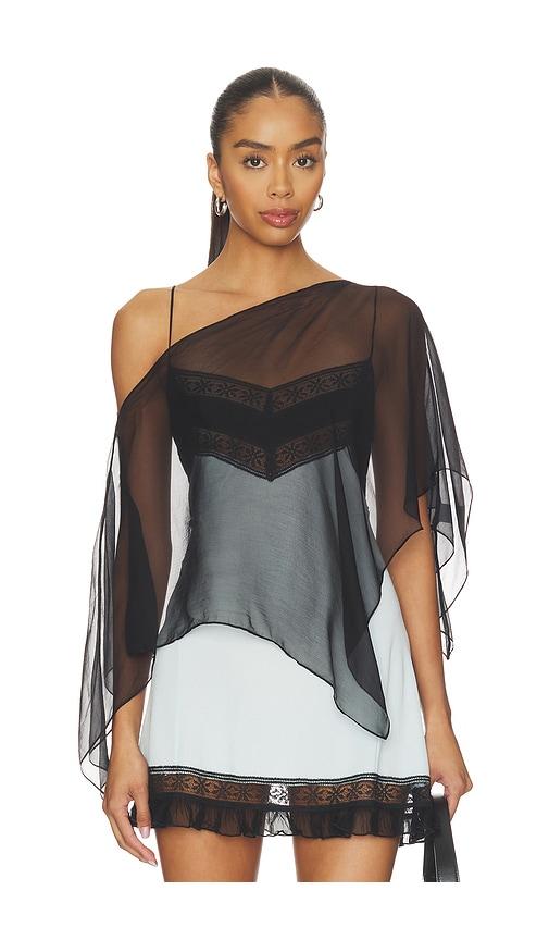 buci honeycrisp poncho in black.
