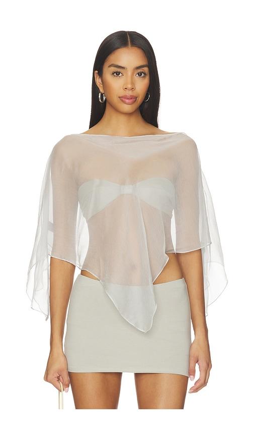 buci honeycrisp poncho in grey.