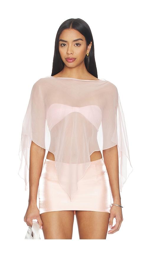 buci honeycrisp poncho in rose.