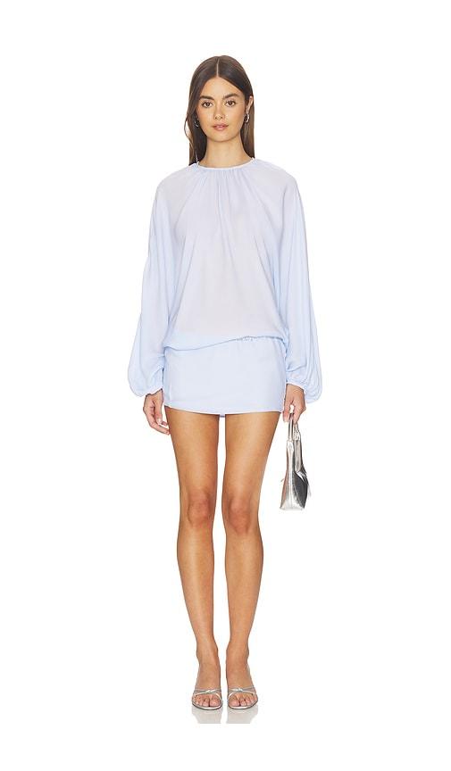 buci mlini dress in baby blue.