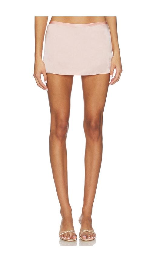 buci silk solstice mini skirt in pink.