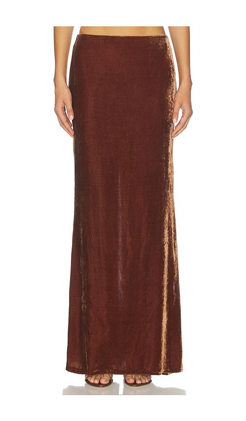 buci solstice skirt in brown.