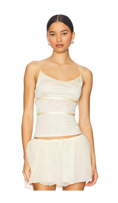 buci thistle top in cream.