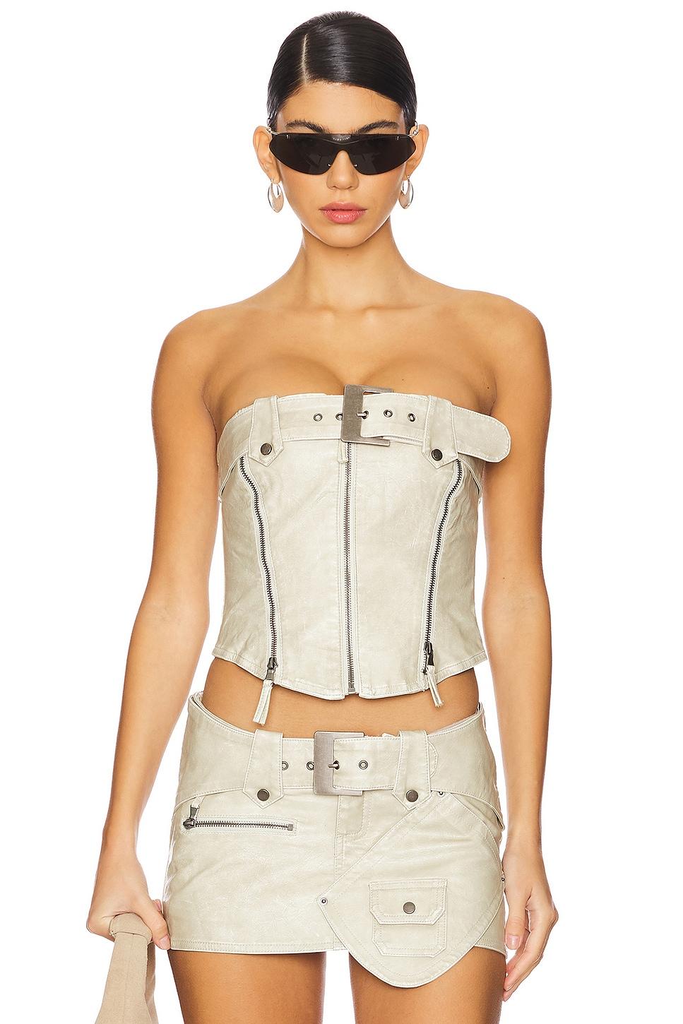 buckle and zip corset