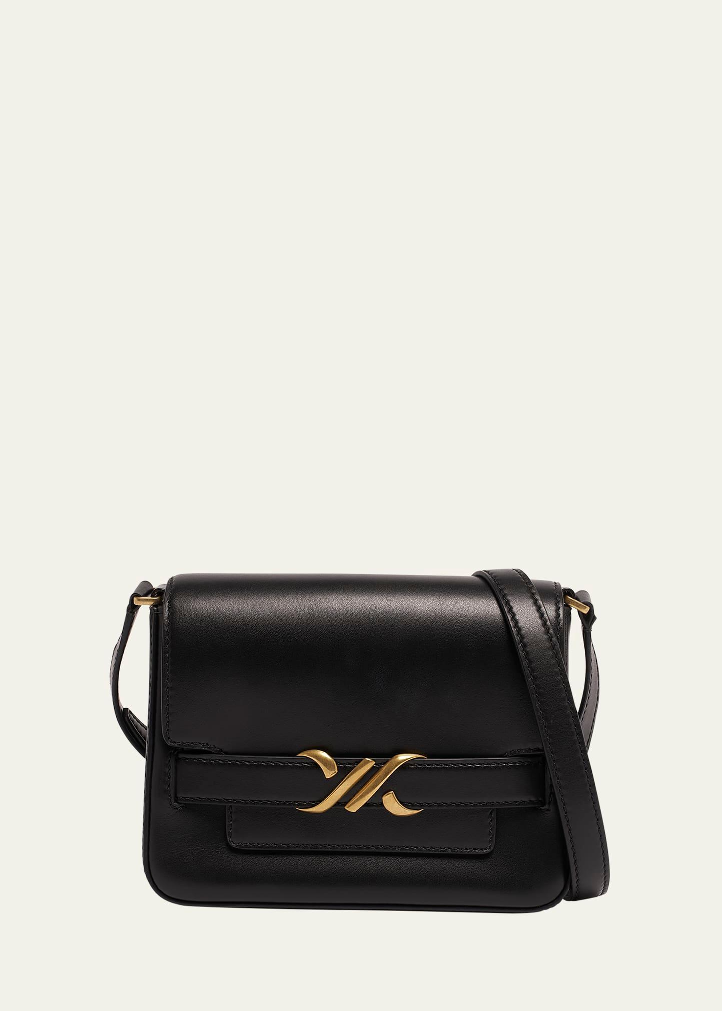 buckle box leather crossbody bag