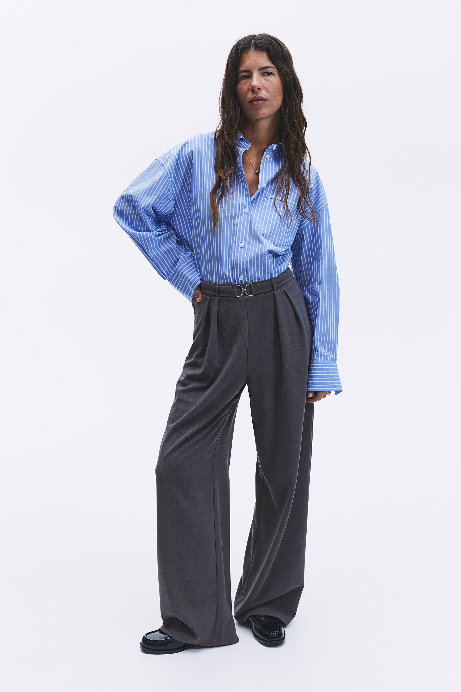 buckle-detail dress pants