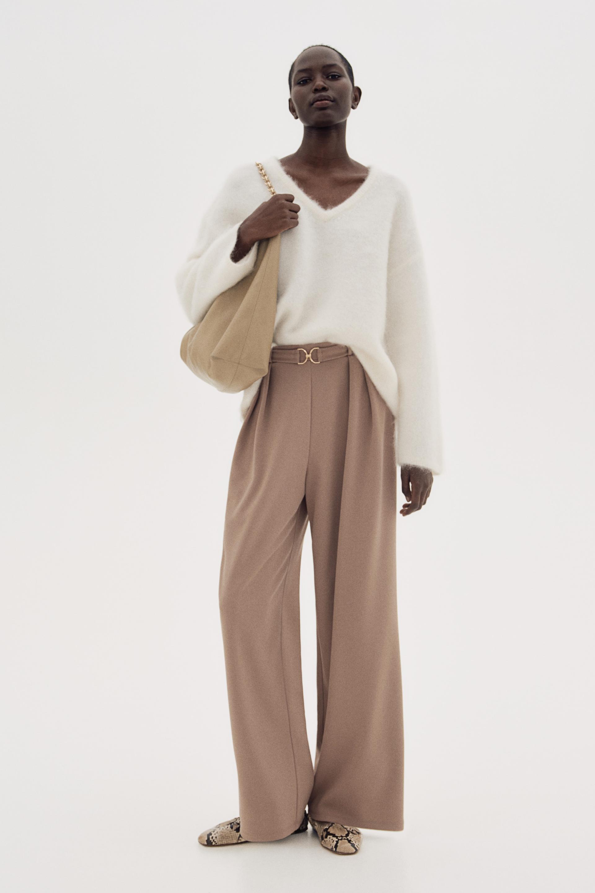 buckle-detail dress pants