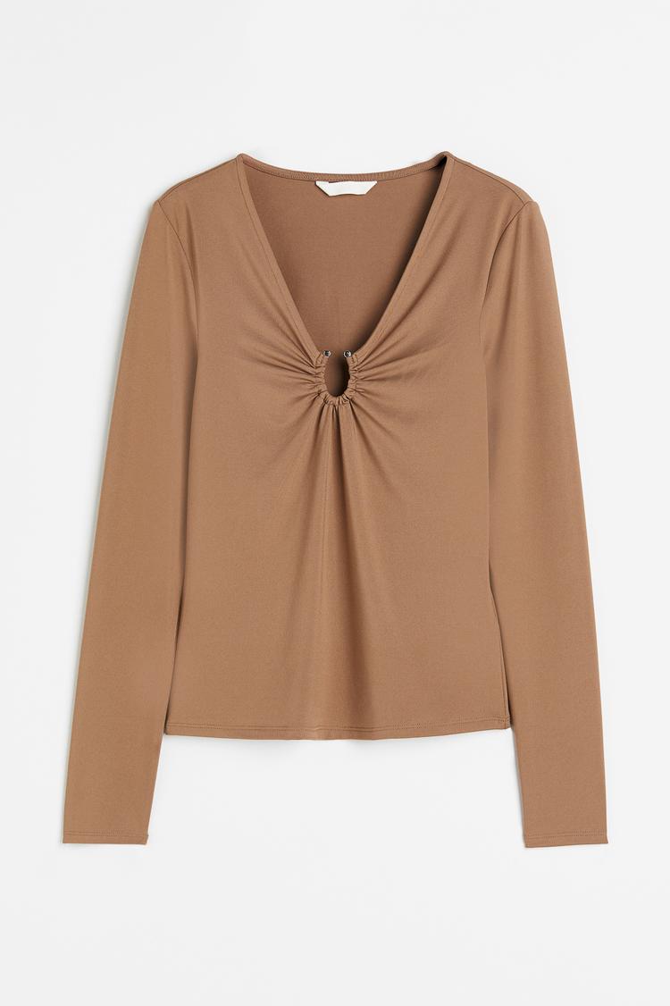 buckle-detail top