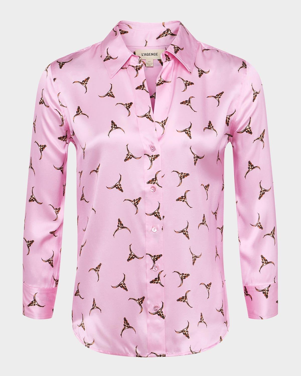 bulls head dani silk blouse
