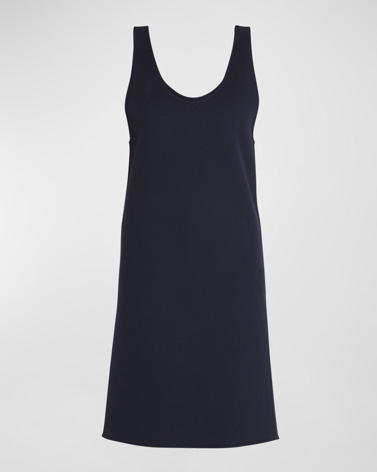 bumi scoop-neck sleeveless button-vented dress