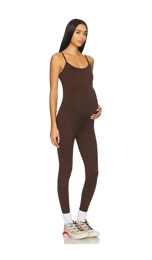 bumpsuit the kate jumpsuit in chocolate.