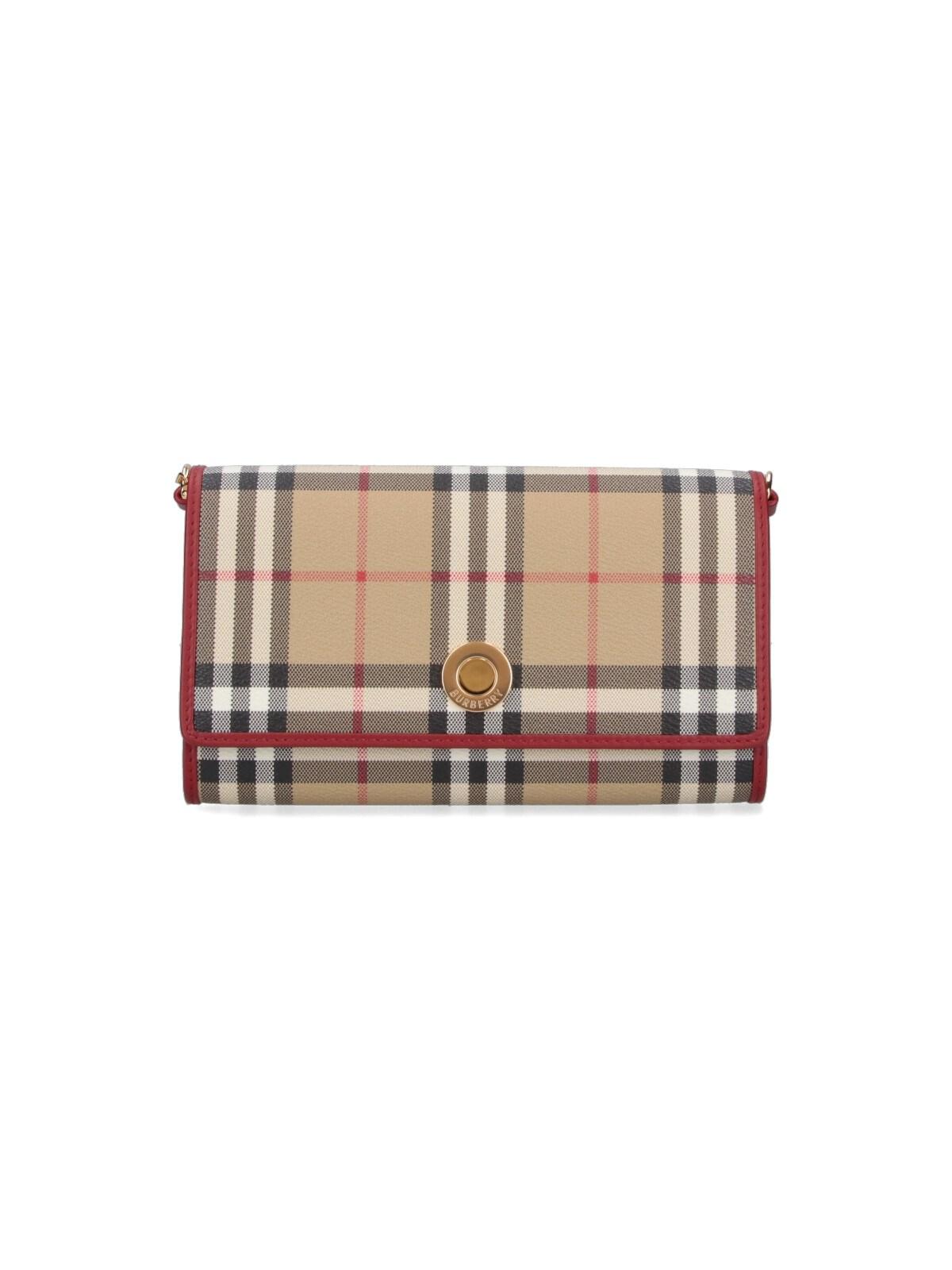 burberry "check" chain wallet