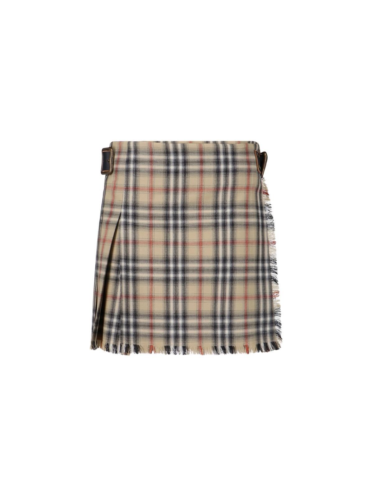 burberry 'check' kilt miniskirt