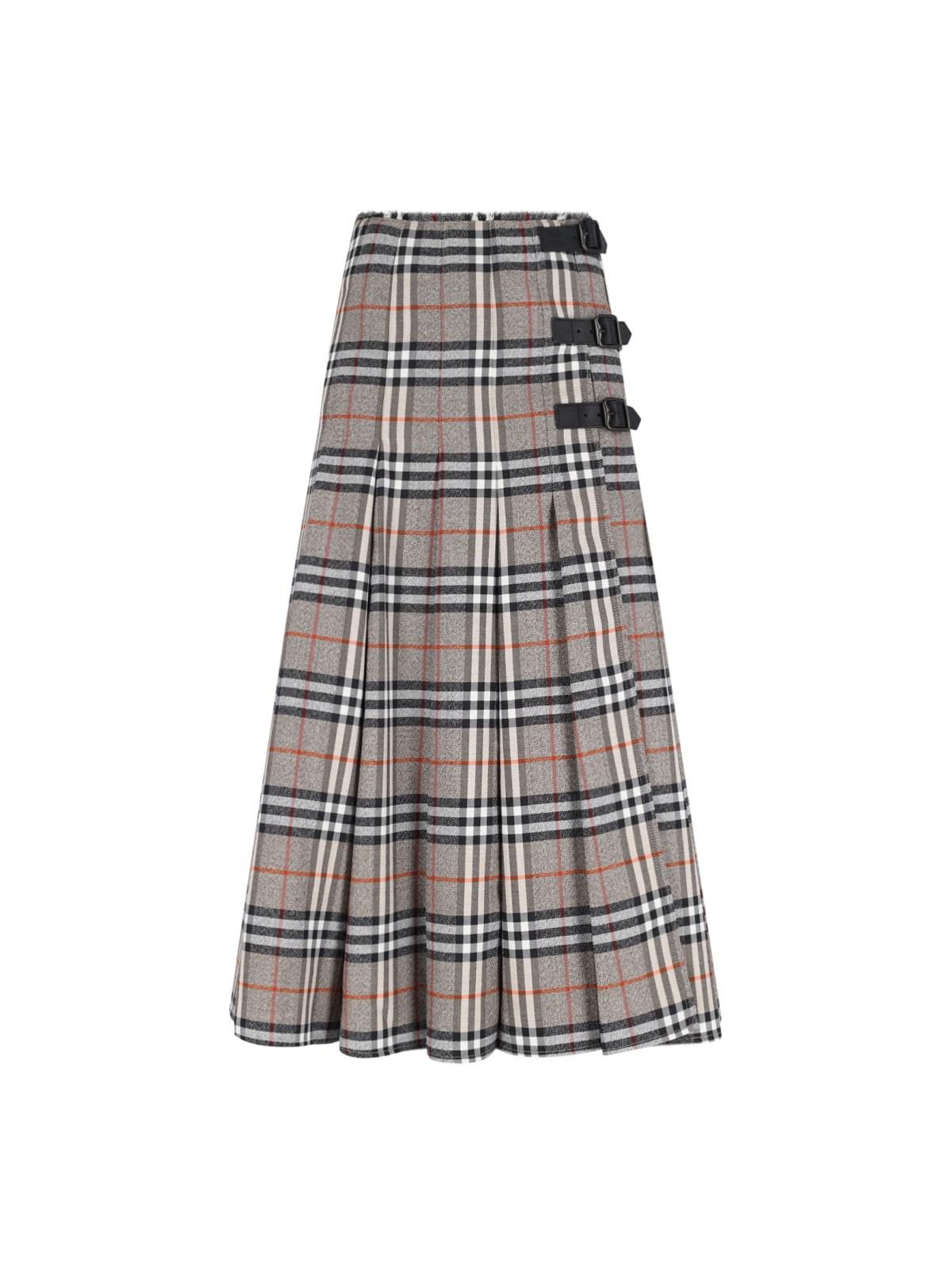 burberry 'check' midi skirt