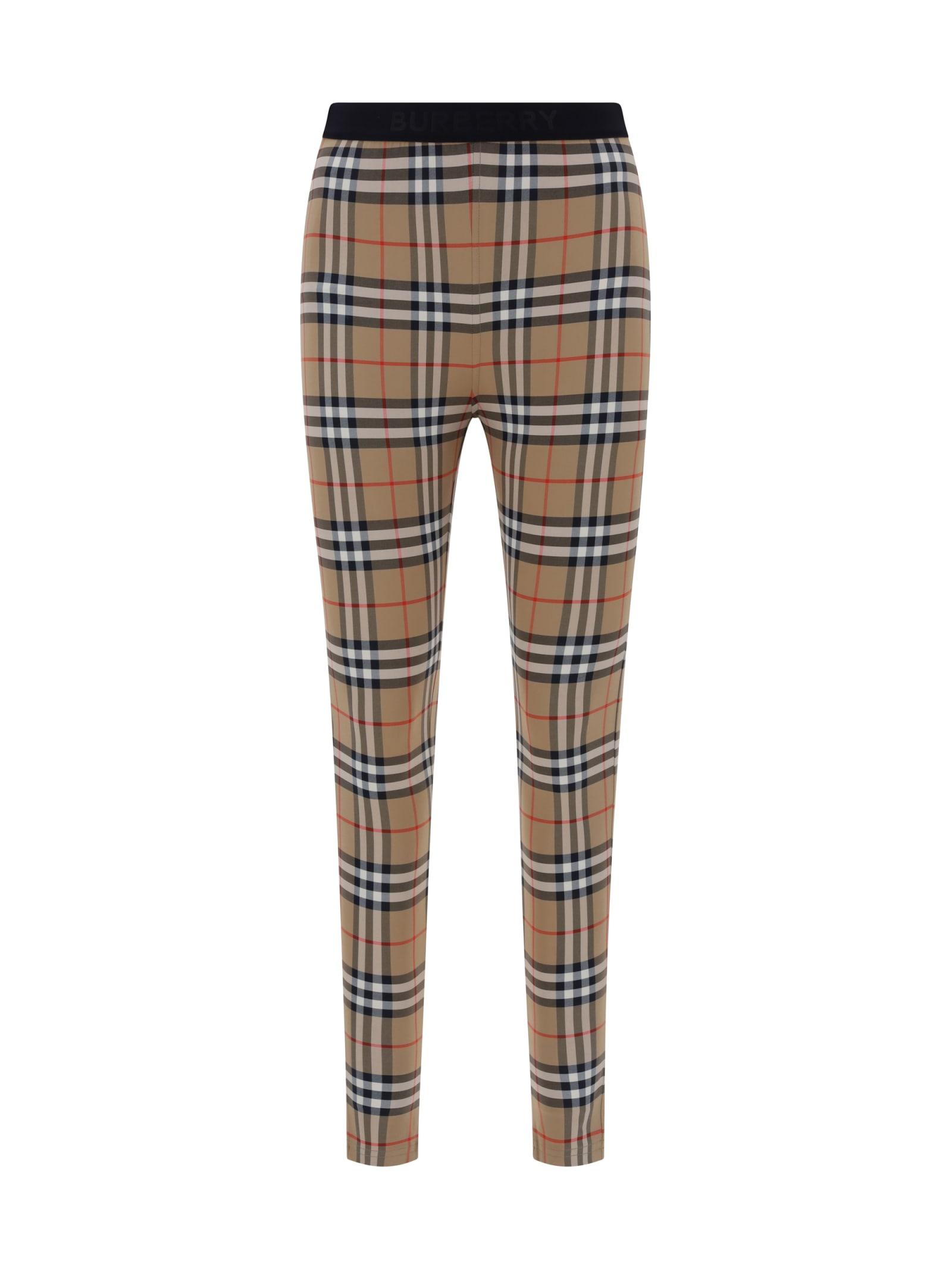burberry archive check leggings