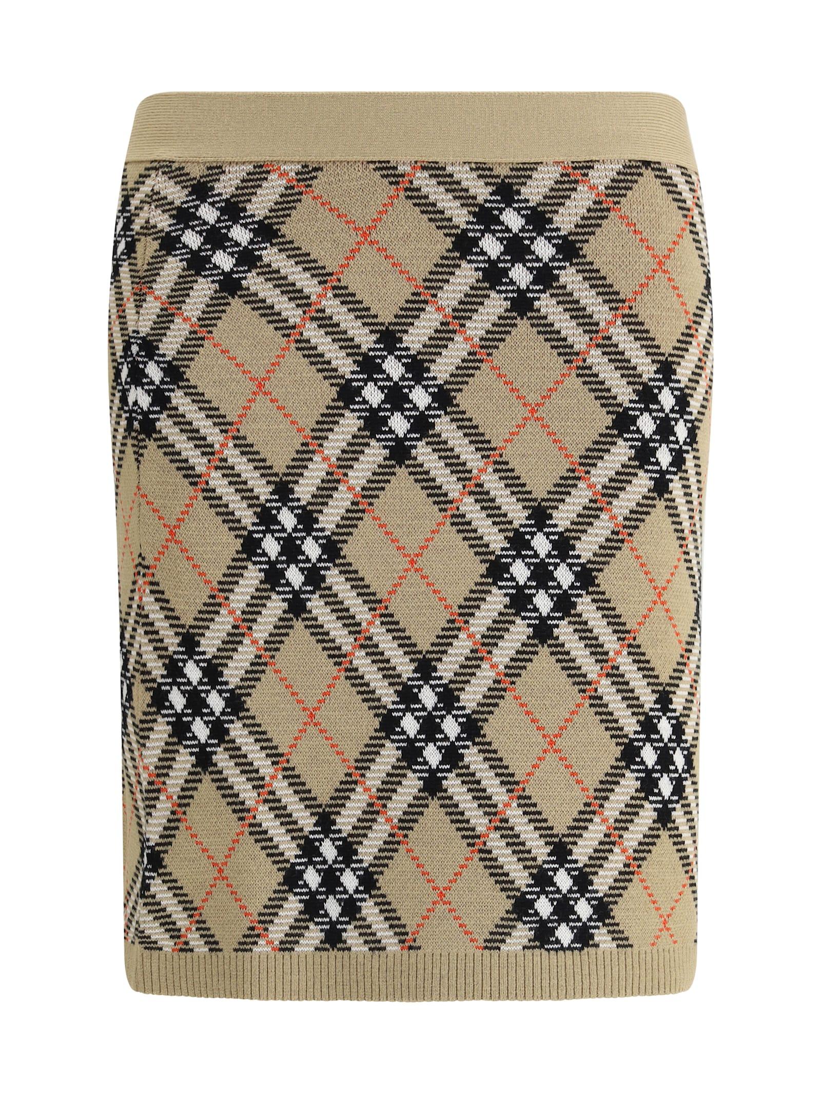 burberry archivio check miniskirt