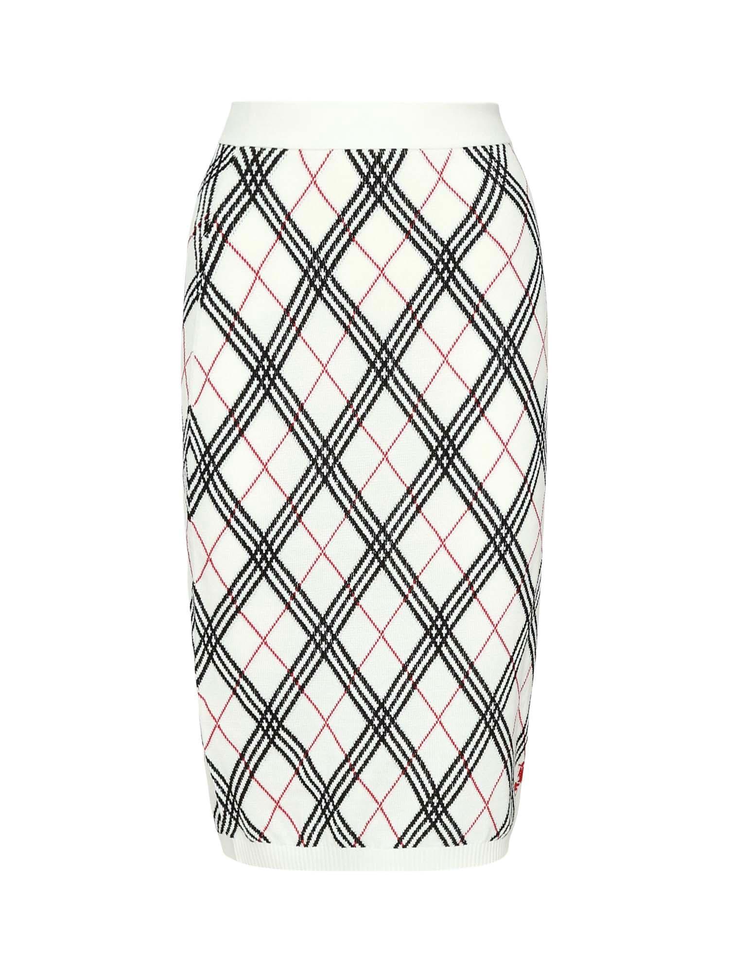 burberry argyle check midi skirt