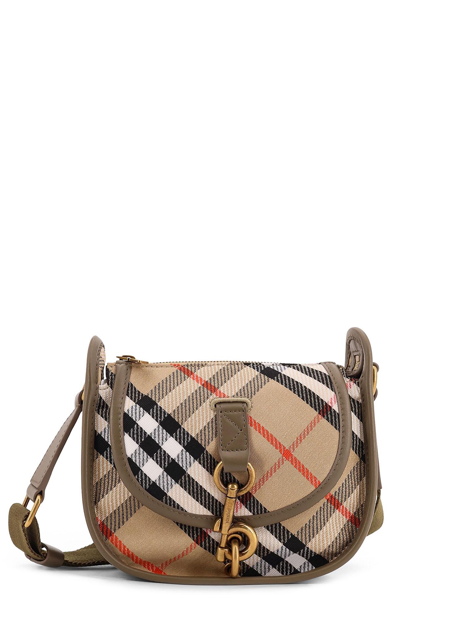 burberry b clip mini water-repellent canvas crossbody bag