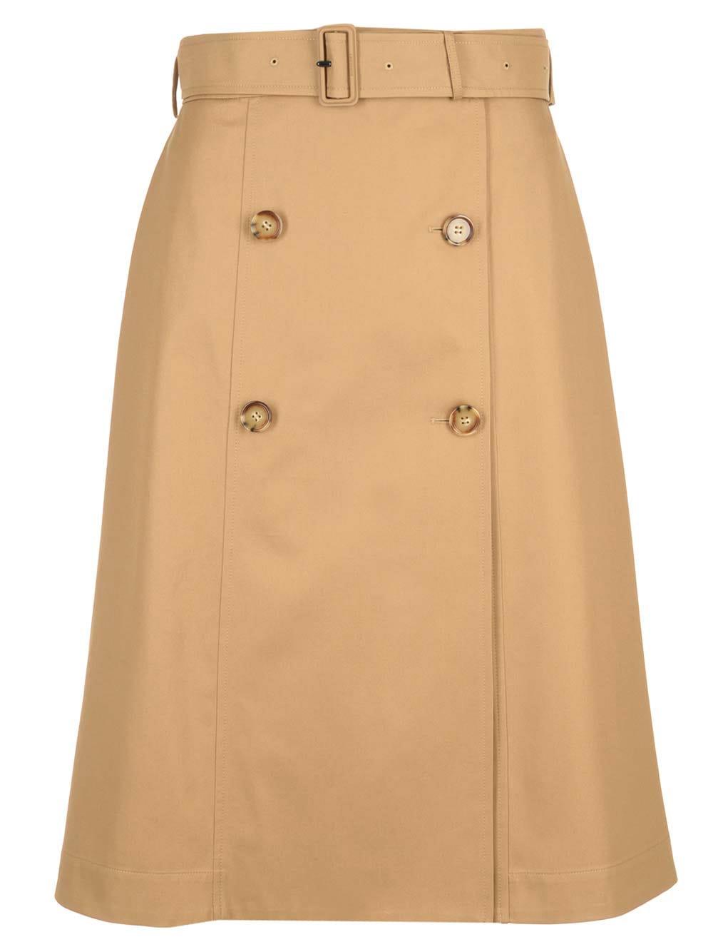 burberry baleigh trench-style skirt