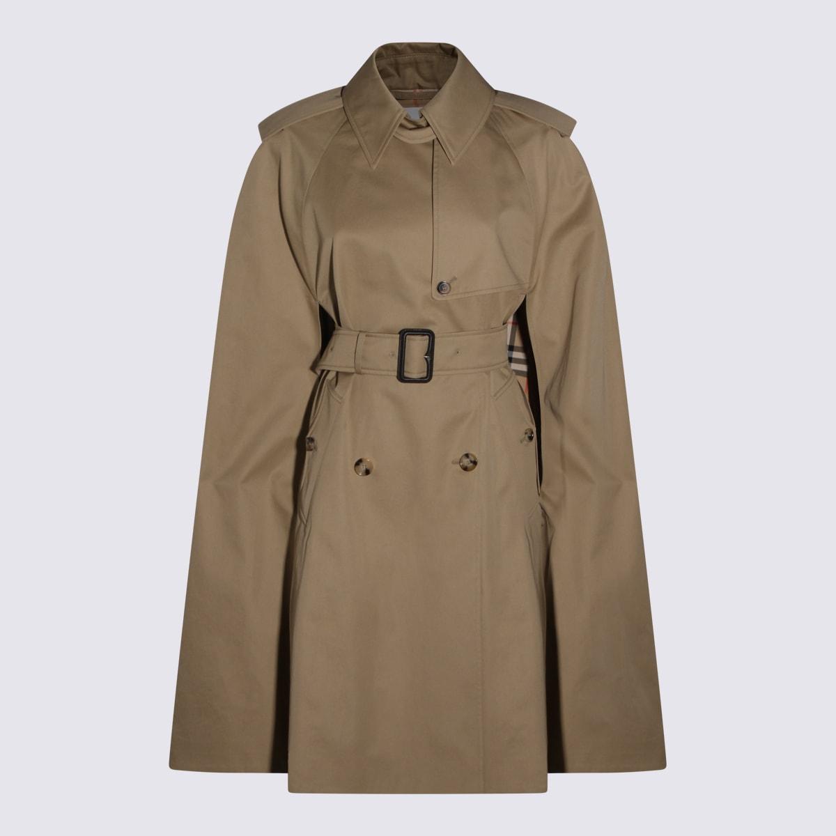 burberry beige cotton belmont cape