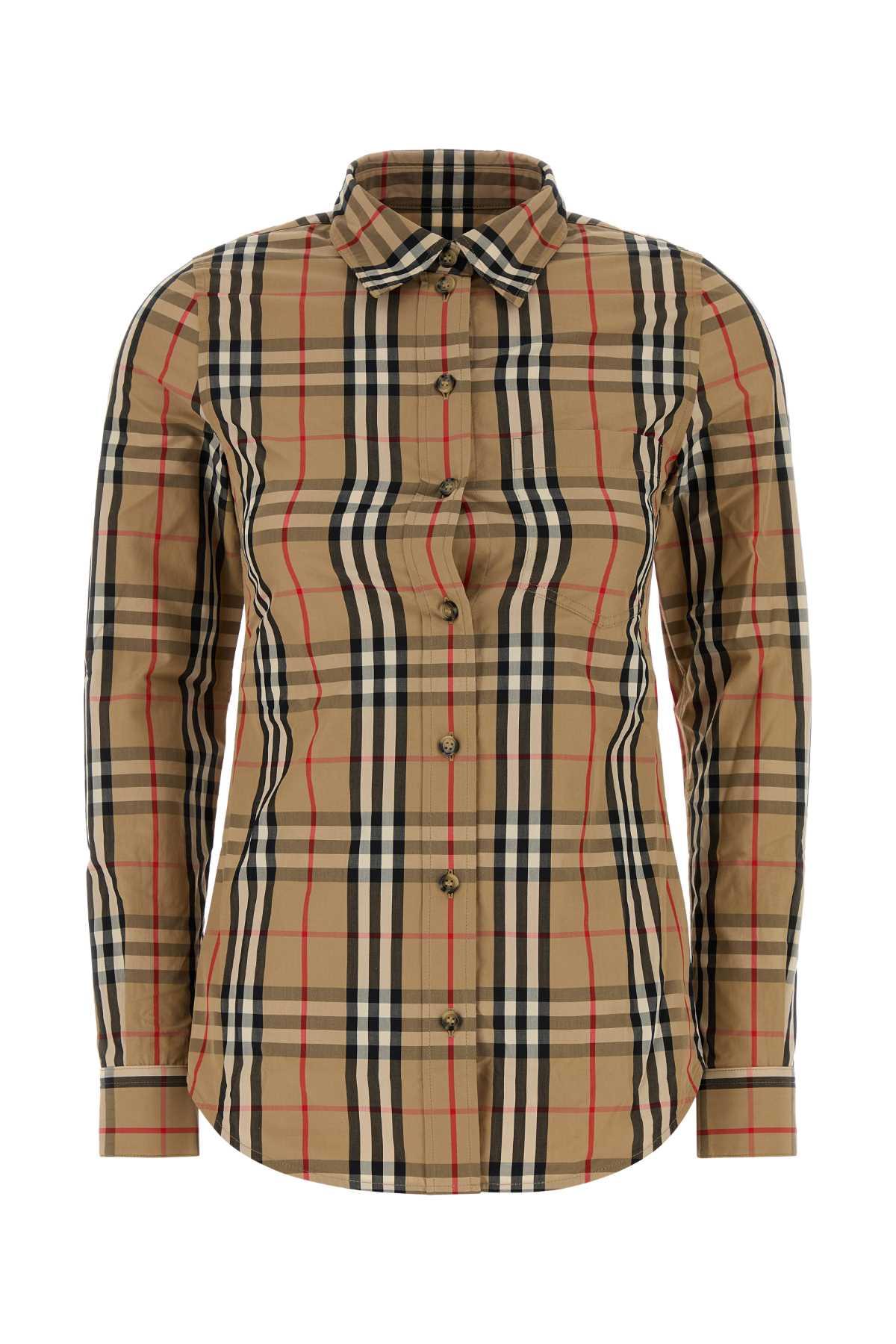 burberry beige cotton shirt