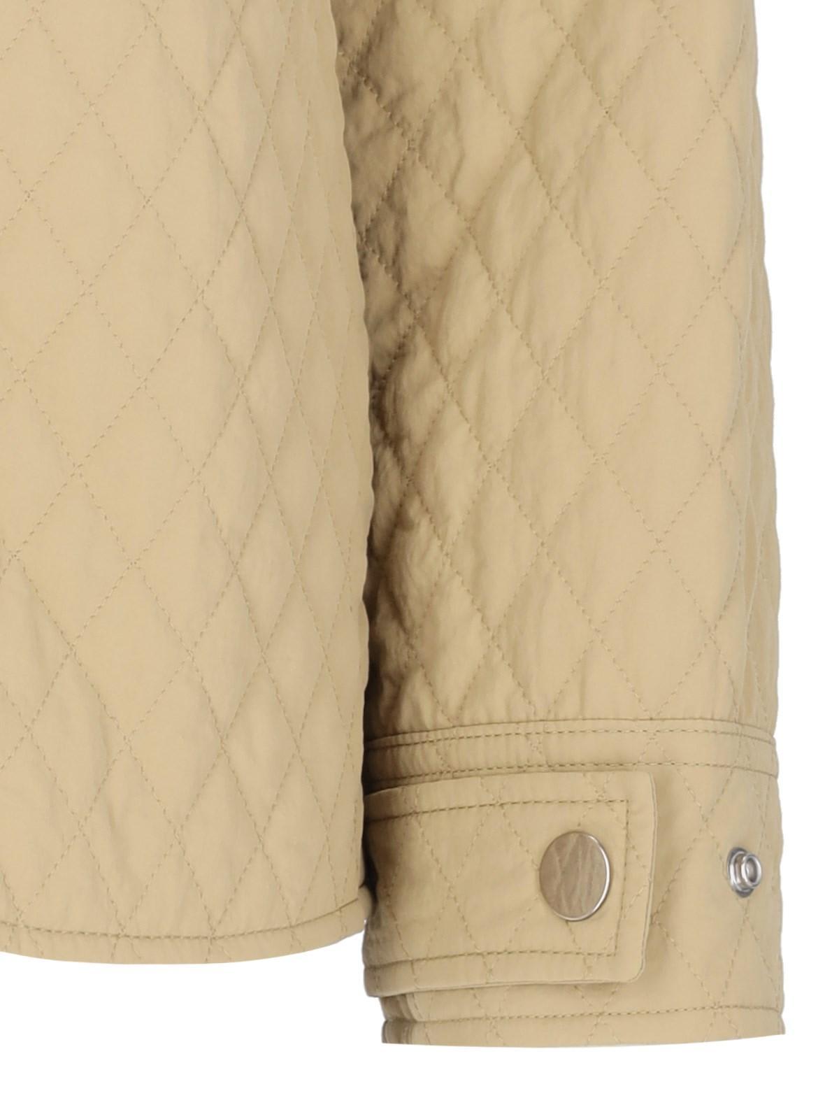 burberry beige nylon reversible padded jacket