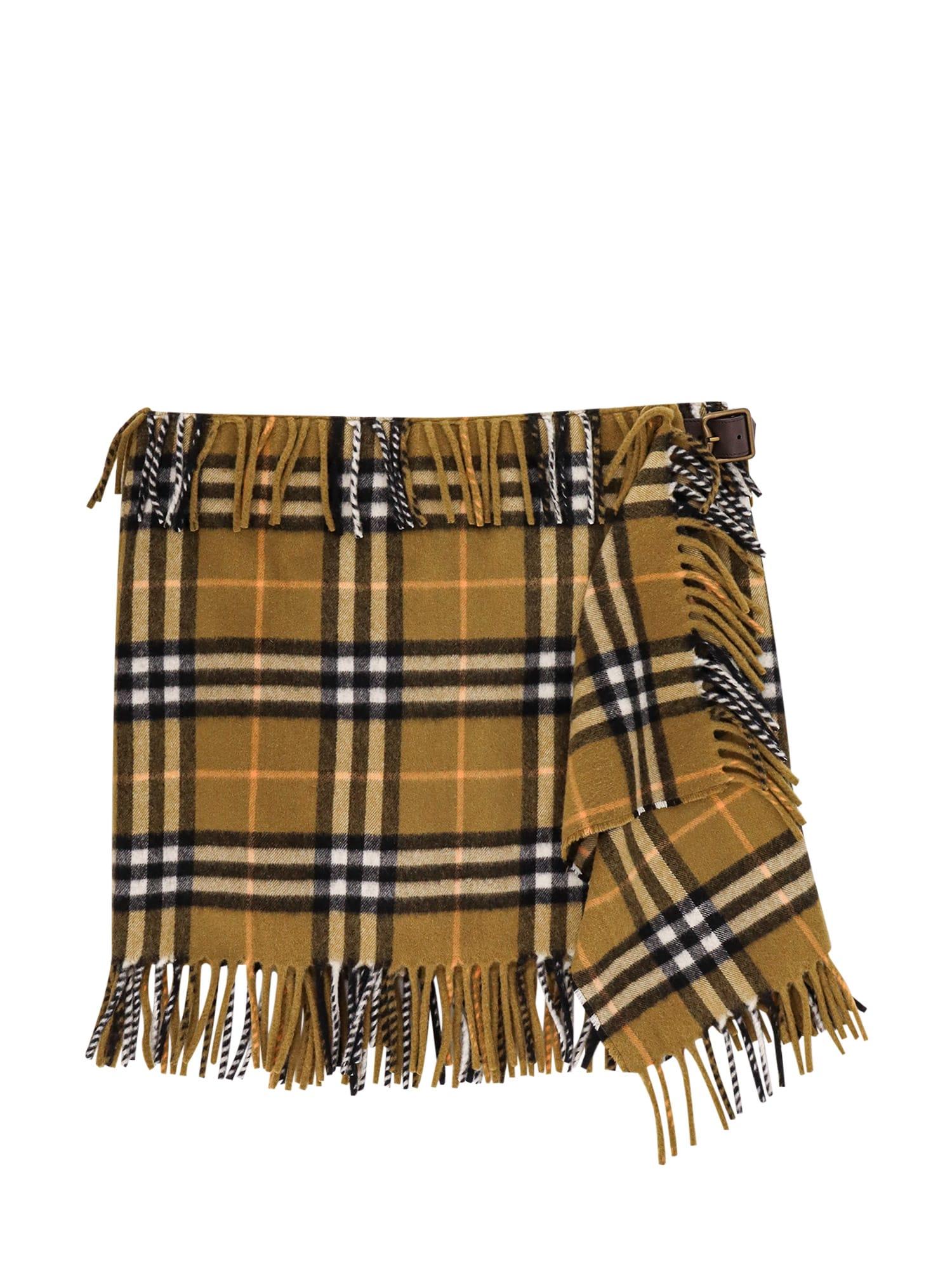 burberry beige wool skirt