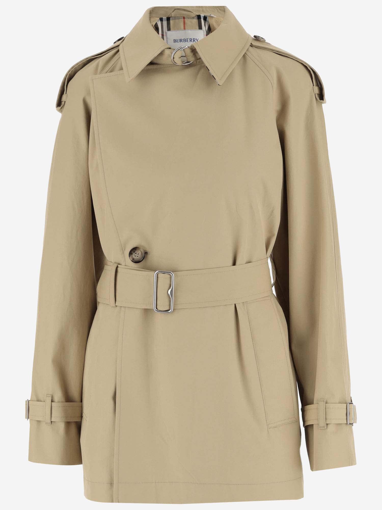 burberry belted waist trench coat