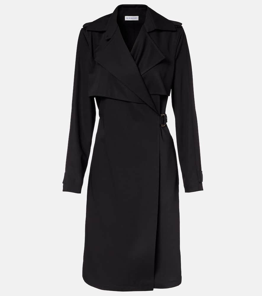 burberry belted wool wrap dress