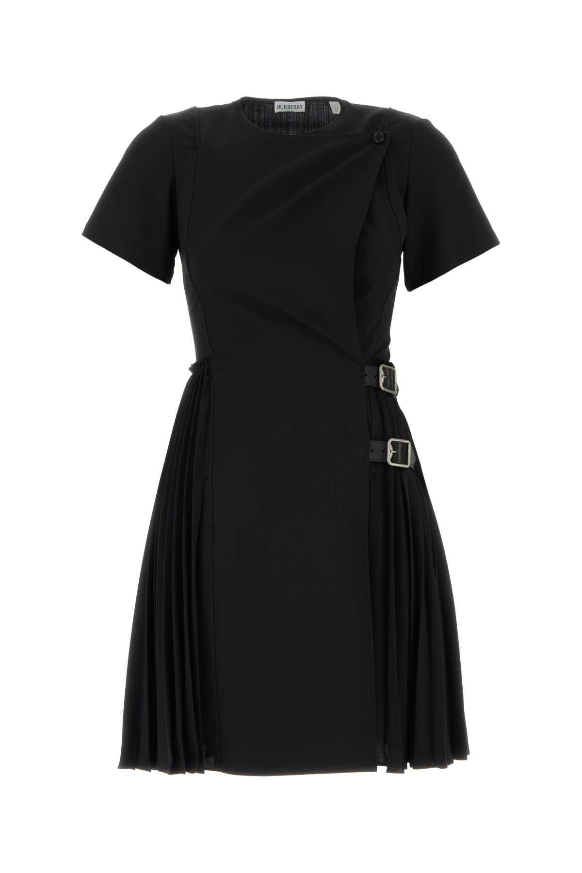 burberry black polyester blend mini dress