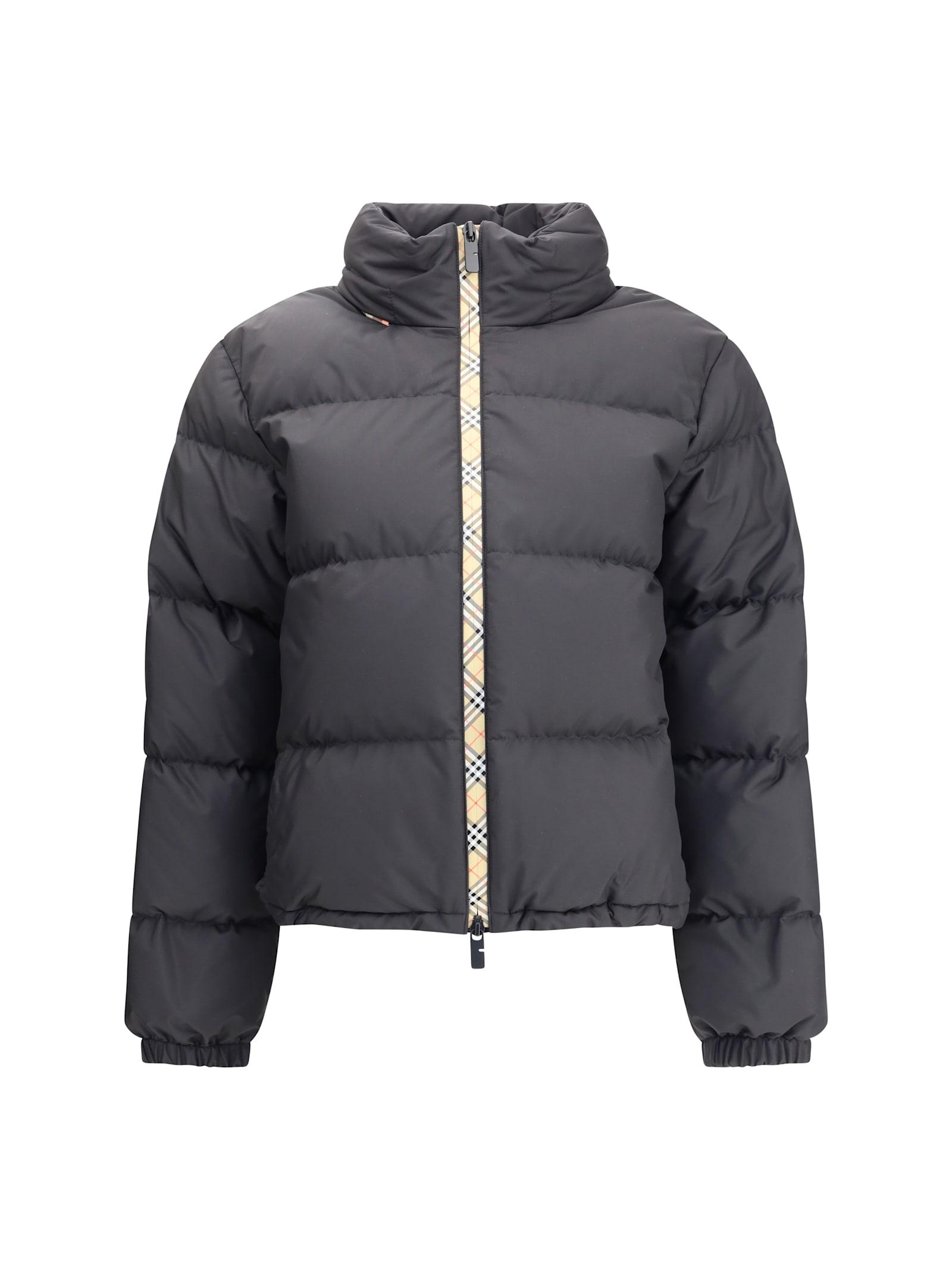 burberry black polyester down jacket