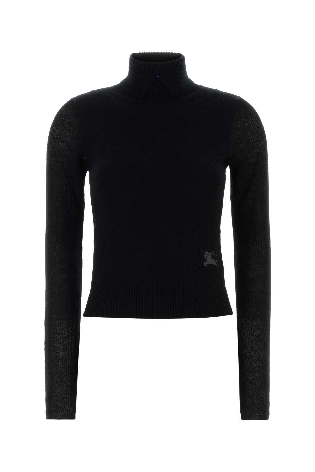 burberry black wool blend sweater