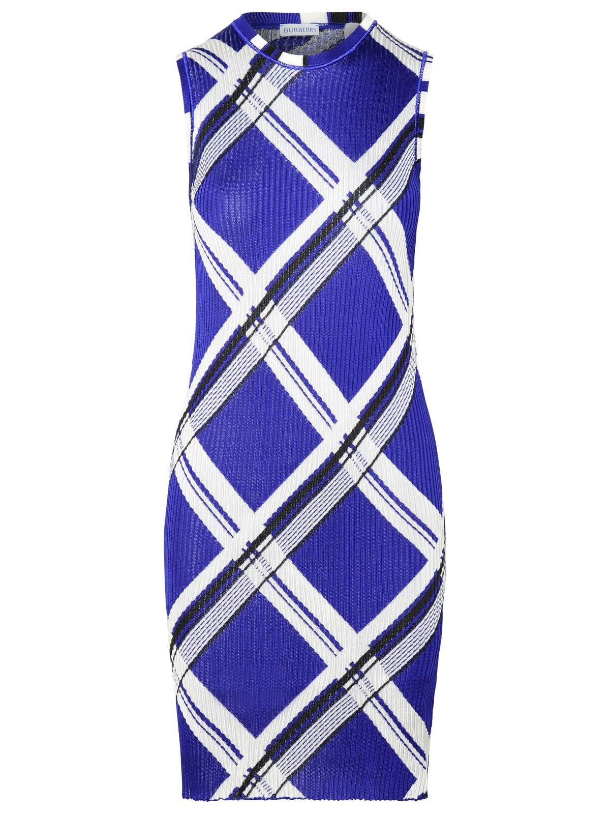 burberry blue silk dress