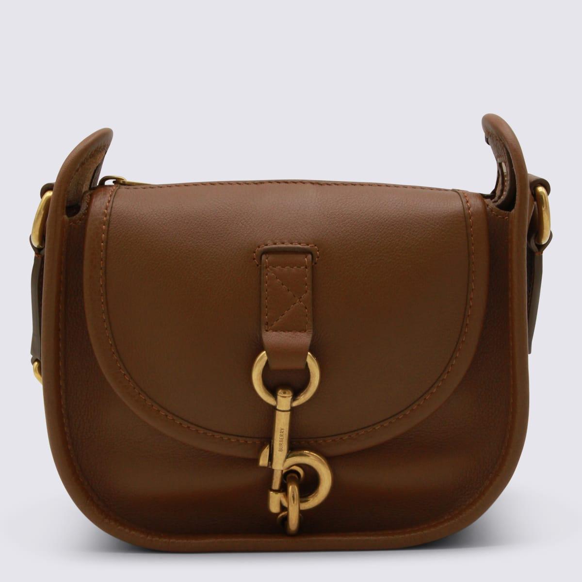 burberry brown leather shoulder bag